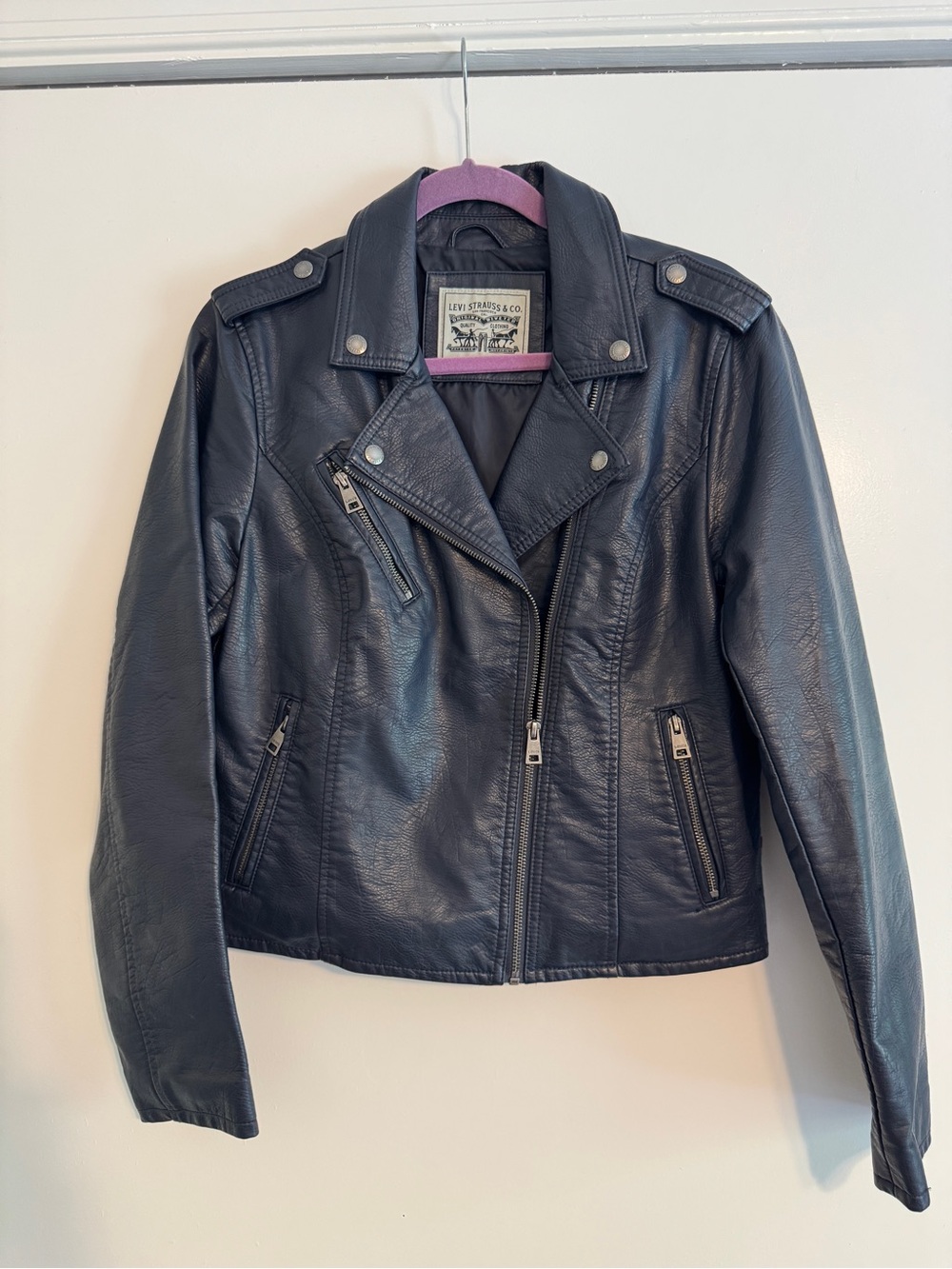 Levi's Black Moto Faux-Leather Jacket - Women's